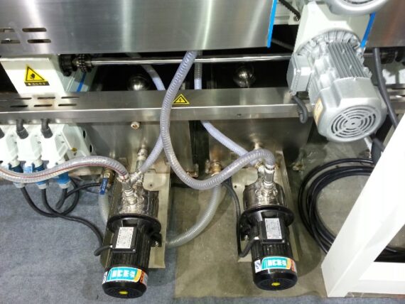 AMERICAN HORIZ SS WASHER PUMPS CLOSEUP