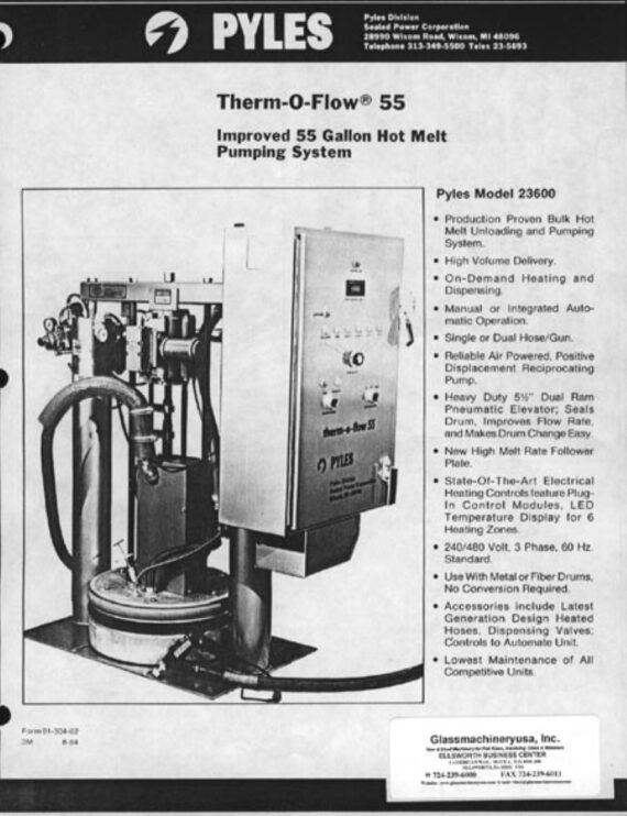 PYLES THERMOFLOW 55 1 OF 2 LITERATURE