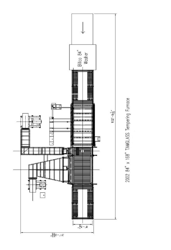 TAMGLASS Tempering Furnace Footprint