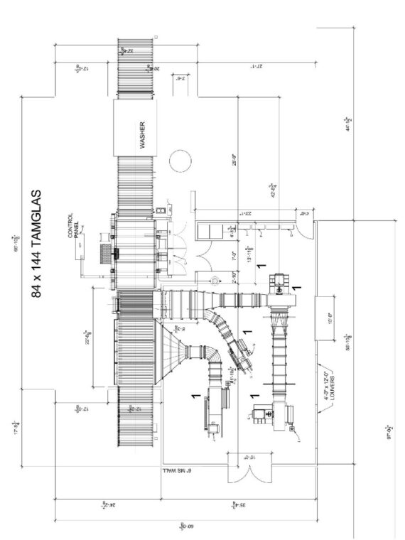 TAMGLASS Tempering Furnace Footprint